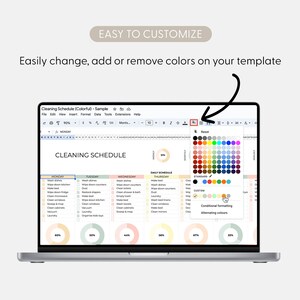 Editable Cleaning Schedule Planner Word Google Sheets Docs Printable ...