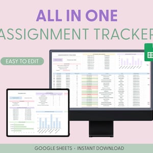 Student Planner And Assignment Tracker Google Sheets Excel College Spreadsheet Class Timetable Academic Planner Template Assignment Tracking