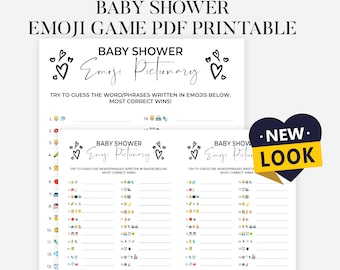 Baby Shower Emoji Game, Emoji Baby Shower Game, Baby Emoji Game, Baby Phrases Emoji Game, Baby Shower Games Printable, Emoji Baby Sprinkle