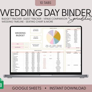 All in One Wedding Planner Spreadsheet, Google Sheets Wedding Planner, Digital Wedding Planning, Wedding Budget Worksheet, Wedding Checklist
