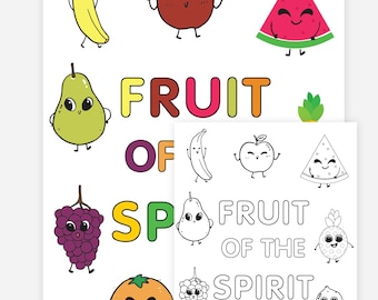 PRINTABLE Fruit of the Spirit Bible Activity Pack | Bible Activity | Kids Bible Study | Sunday School Activity | Christian Homeschooling