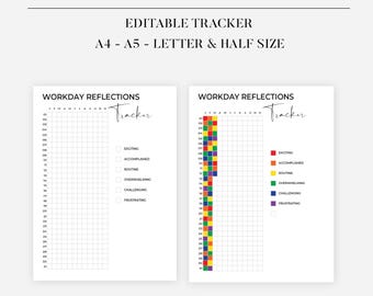 Utskrivbar månatlig vanerapportering, ADHD-rapportering, vanerapporteringsmall, daglig rutinrapportering, 30-dagars vaneutmaning, amerikanskt brev, direktnedladdning