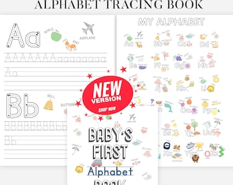26 ABC Phonics Tracing Cards. Preschool- Kindergarten Handwriting and Phonics Printable Activity Worksheets Printable Tracing Alphabet Pages