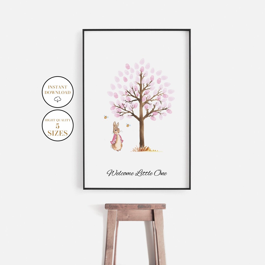 Fingerprint Guest Book Printable Wall Art Baby Shower Gift - Etsy