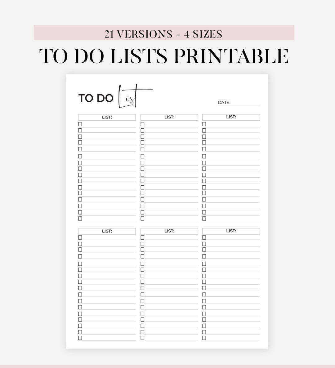 To Do List Checklist.pdf To Do List Printable, Task List Pdf, Simple Checklist Template, Blank ...
