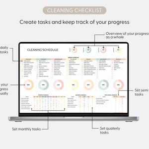 Editable Cleaning Schedule Planner Word Google Sheets Docs Printable ...