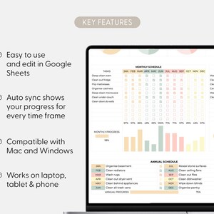 Editable Cleaning Schedule Planner Word Google Sheets Docs Printable ...