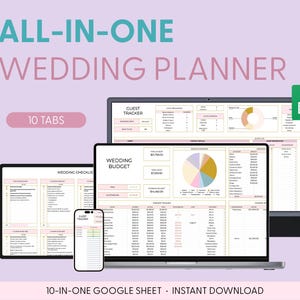 Ultimate Wedding Day | Wedding Planning Spreadsheet | Google Sheets Wedding Checklist | Wedding Budget Spreadsheet | Wedding To Do Timeline