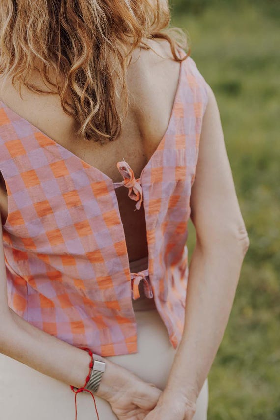 Sleeveless Easy Top Pattern woven fabric