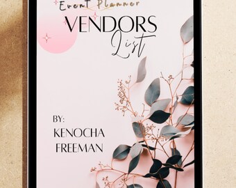 Event Planner Vendor's List