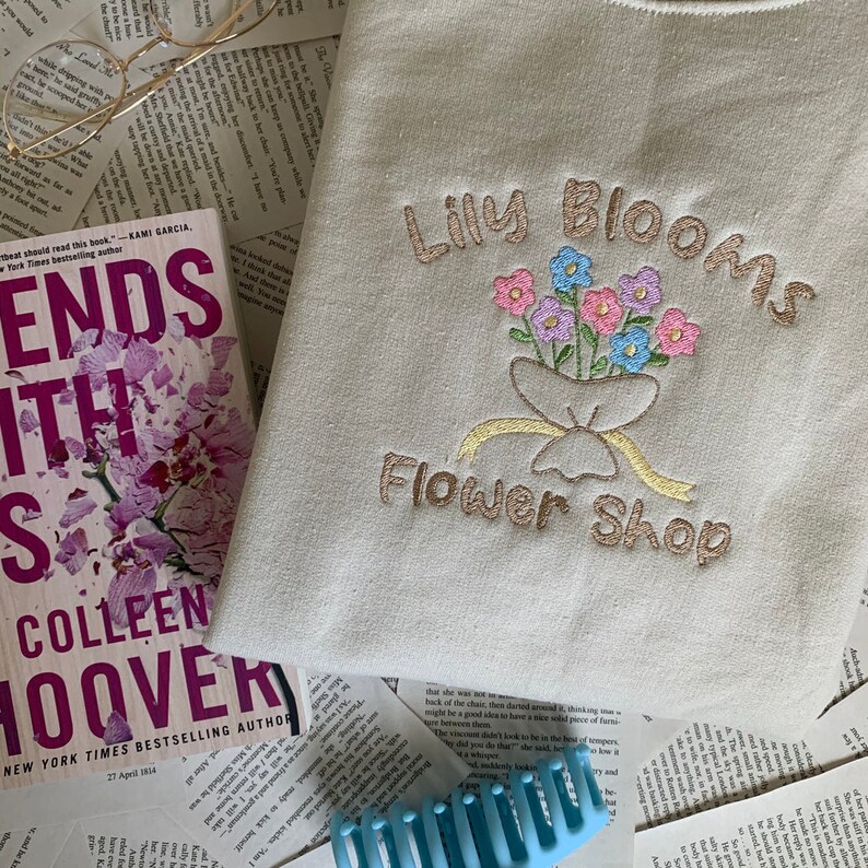 It Ends With Us Lily Bloom's Floral Shop Embroidered Etsy Denmark