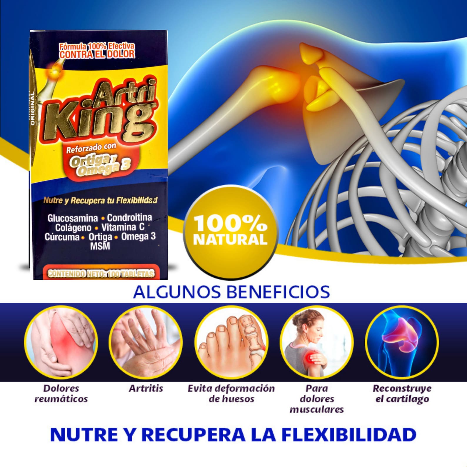 The Real Artri King Ortiga Omega 3 Joint Support Supplement Etsy