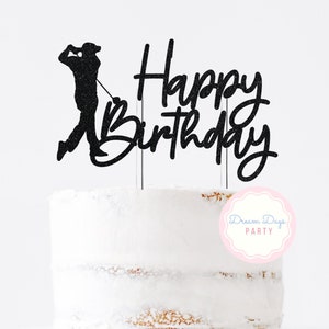 Golf Birthday Cake Topper | Golf Theme Decorations for Birthday Party Celebration | Golfer Cake Decoration