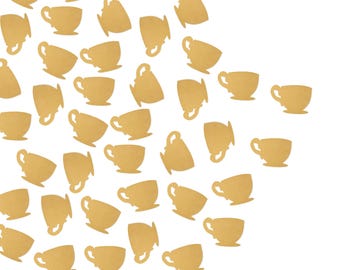 Tea Cup Confetti, Glitter Table Scatter for Tea Party Favors & Decor, Bridal, Garden