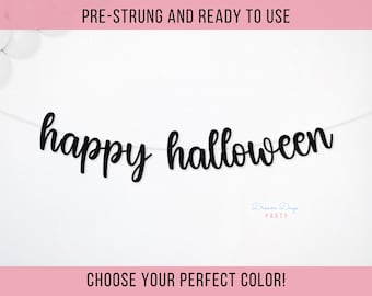 Happy Halloween Banner: Halloween Party Decor, Trick or Treat Garland, Spooky  Decoration Sign