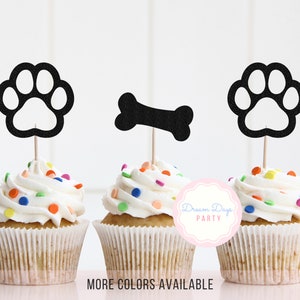 Puppy Adoption Party, Dog Themed Party Cupcake Topper, Puppy Party Decor, Happy Barkday