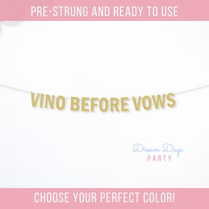 Vino Before Vows Banner for Wine Bachelorette Party, Winery Bridal Shower Decor, Napa Bachelorette Weekend Decorations