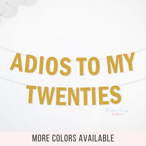 Adios to My Twenties Banner - Funny 30th Birthday Decor, Farewell Twenties Party Decoration, Dirty Thirty Sign, 30th Birthday Garland