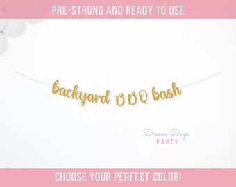 Backyard BBQ Bash Banner: Summer BBQ Birthday Party Decor, Outdoor Grill Decoration