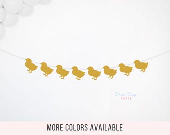 Guirnalda de pollitos, Pascua, primavera, decoraciones para fiestas temáticas de granja para baby shower, este pollito es uno