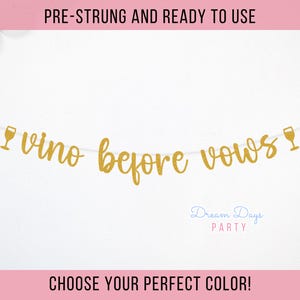 Vino Before Vows Banner - Wine Bachelorette Decor, Winery Bridal Shower, Napa Bachelorette, Bachelorette Party Sign, Vino Banner