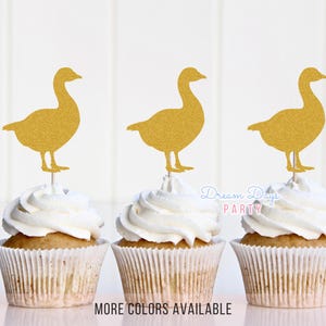 Goose Cupcake Topper for Silly Goose Birthday Party – One Silly Goose 1st Birthday Decor – Goose Party Decorations