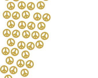Peace Sign Confetti, Hippie Party Theme, Boho Retro Peace and Love Birthday Decoration