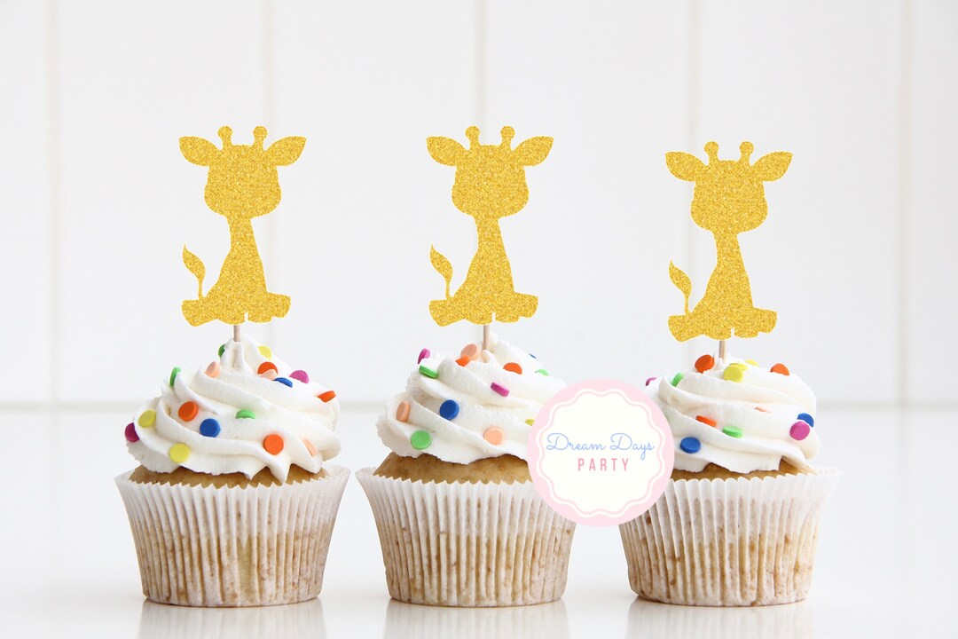 Giraffe Cupcake Topper, Giraffe Baby Shower, Baby Giraffe Birthday