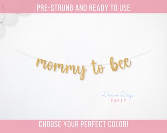 Mommy to Bee Banner Baby Shower Decoration, Bee Theme Gender Reveal Party Garland