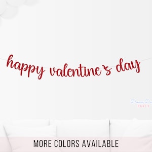 Happy Valentine&#39;s Day banner, Valentines Day decoration, Romantic Love themed banner, Lovely Valentine&#39;s Day decor, Romantic celebration