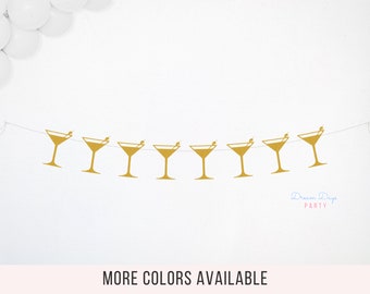 Martini Garland: Perfect for Bachelorette, Bridal Shower, Birthday, Cocktail Party Banner, and Happy Hour Celebrations! Martini Banner