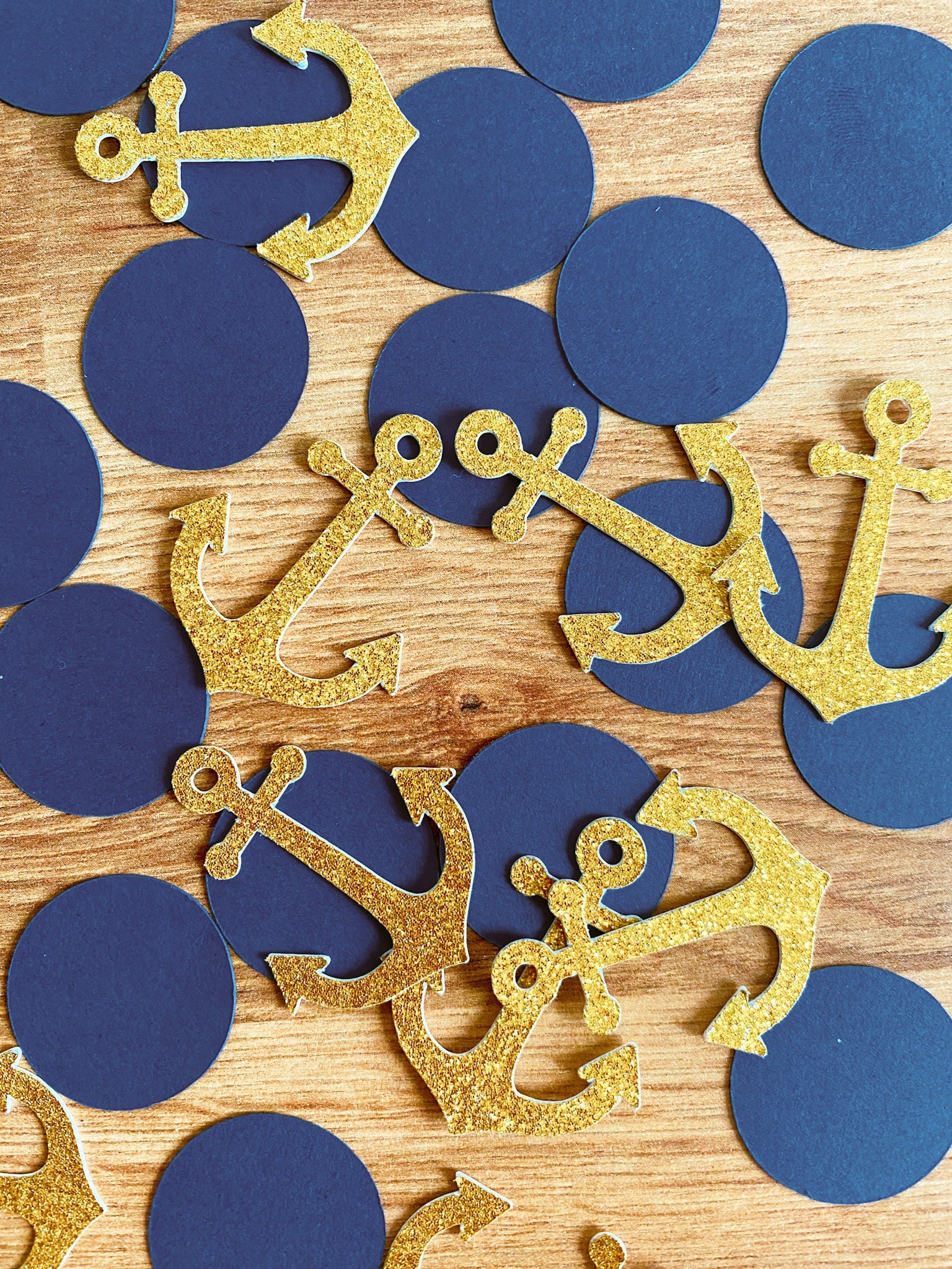 Anchor Table Confetti Glitter Confetti Baby Shower Confetti Ahoy its a Boy Nautical Anchor Decor Under the Sea Party Nautical