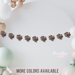 Turkey Garland, Thanksgiving Turkey Garland Decorations, One Turkey Birthday Decor, Little Turkey Banner