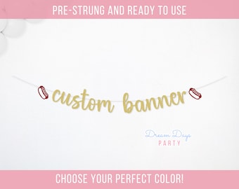 Custom Hot Dog Party Banner: Bar Birthday Decor | Weenie Dog BBQ Garland | Backyard Summer