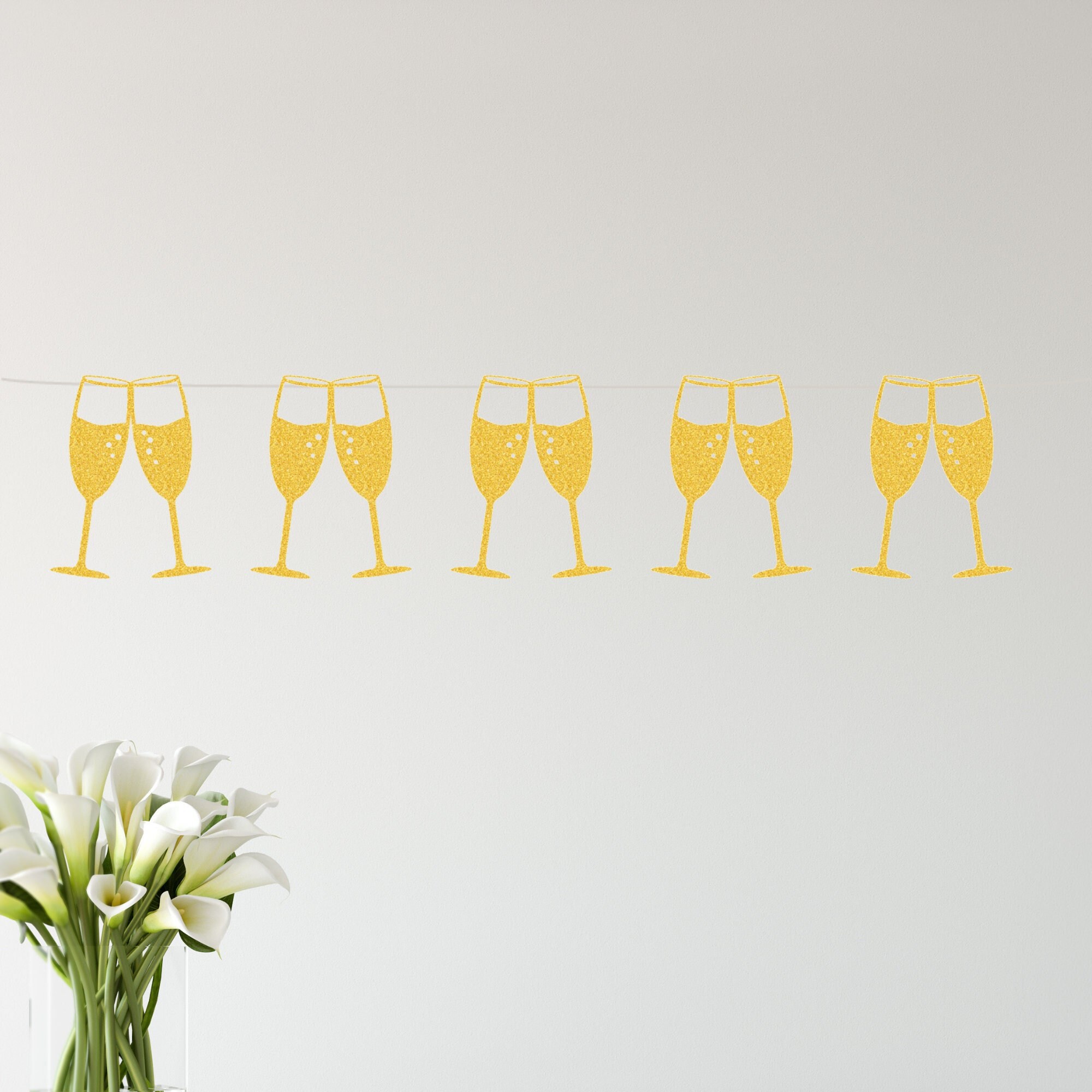 Bubbly Bar Sign Champagne Party Garland Brunch and Bubbly Pink Champagne Glass Banner Birthday Brunch Sign Bridal Shower