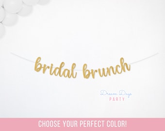 Bridal Brunch Banner for Bridal Shower Party, Glitter Decor Celebration