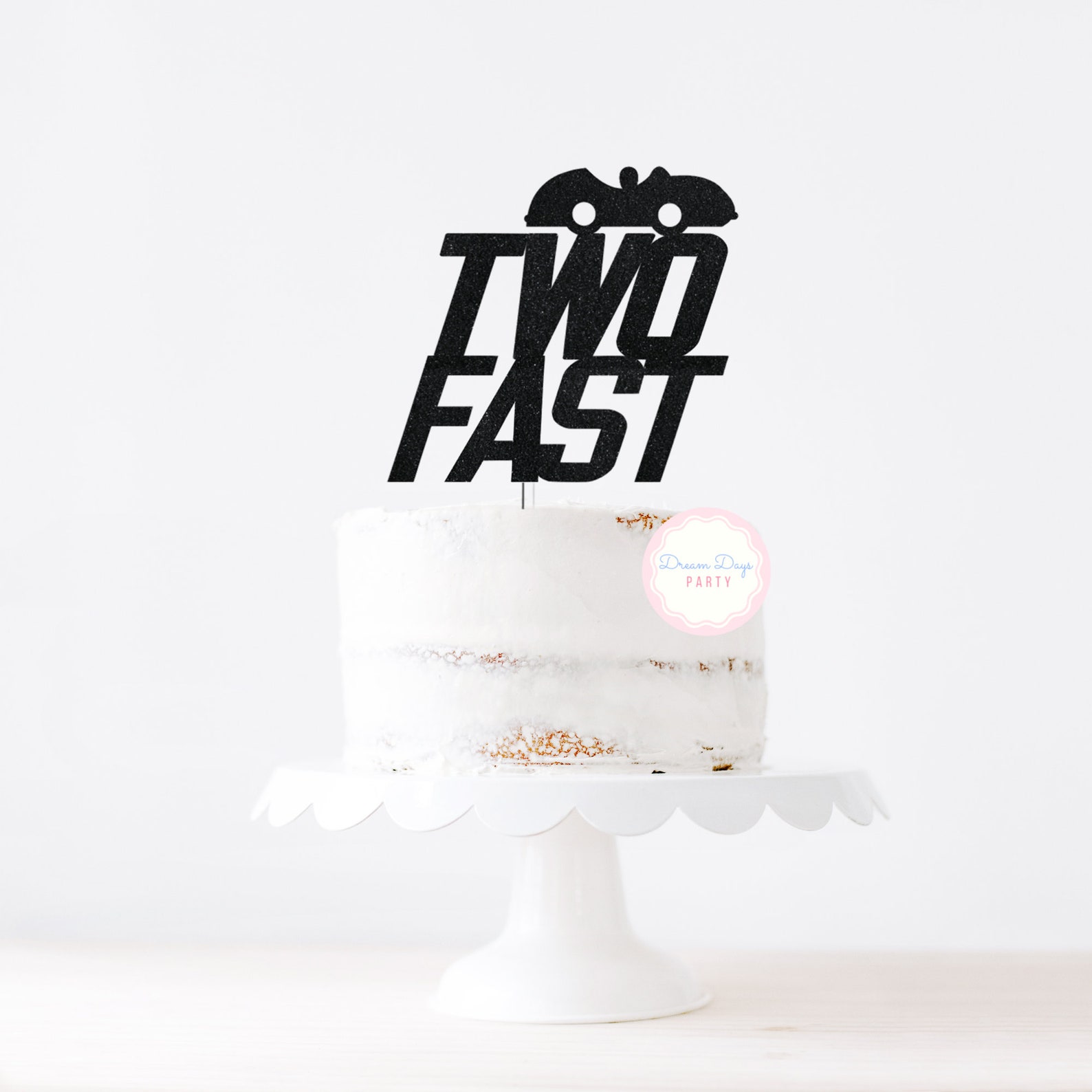 Two Fast Birthday Two Fast Cake Topper Race Car 2nd Birthday - Etsy