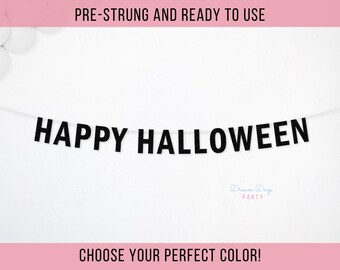 Happy Halloween Banner: Spooky Party Decor, Trick or Treat Garland Decoration