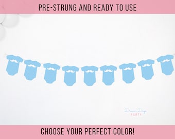 Onesies Garland, Baby Shower Glitter Banner, Its a Boy Decor, Welcome Baby Sign