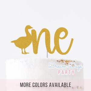 One Silly Goose Cake Topper • Goose 1st Birthday Party Decorations • Silly Goose Theme First Birthday Cake Decor