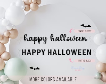 Happy Halloween Banner, Halloween Party Decorations, Halloween Backdrop