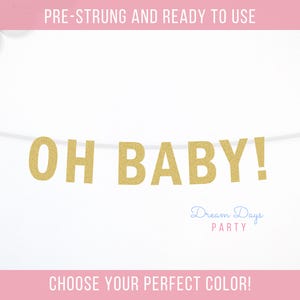 Oh Baby Baby Shower Banner | Oh Baby Sign for Gender Reveal Party | Girl or Boy Baby Shower Decor | Oh Baby Theme Decorations