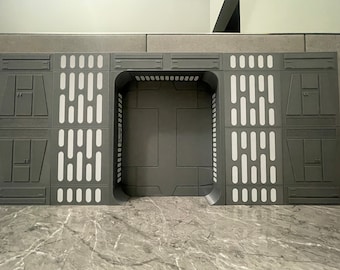 Star Wars Black Series Death Star Diorama 3D Printed for 1:12 scaled action figures.