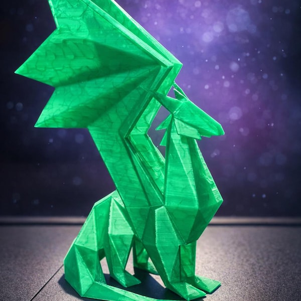 Spyro Crystal Dragon Figurine – 3D Printed Gaming Collectible, Retro Gamer Desk Decor