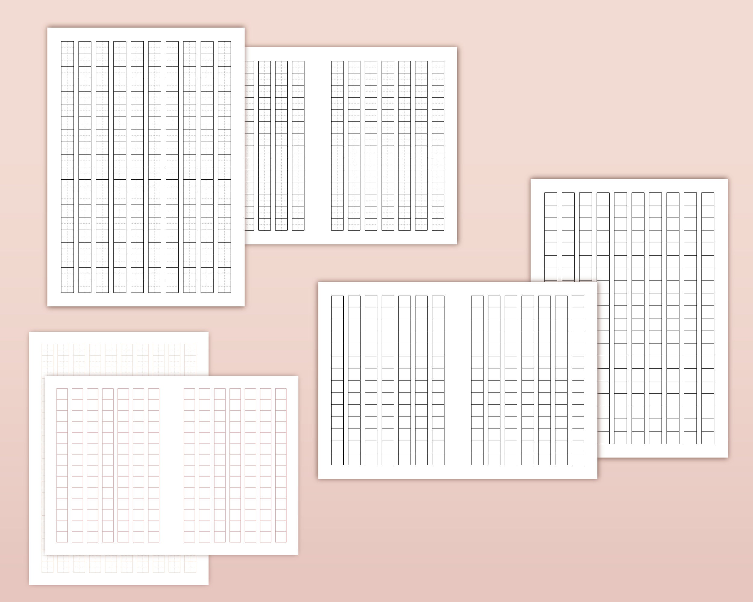 100 Templates for Japanese Study Kanji Worksheets and Writing Paper ...
