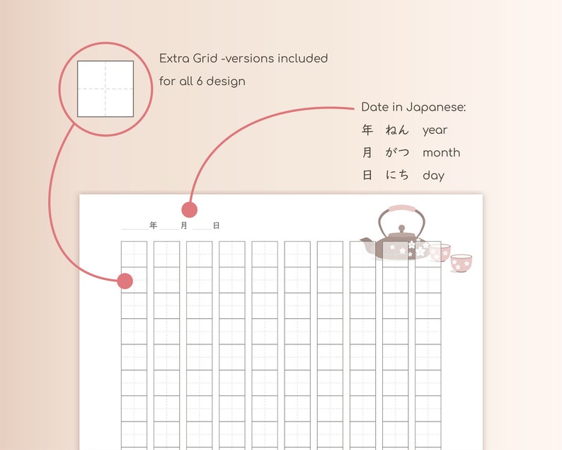 Hiragana Katakana Practice Sheets: Japanese Writing Workbook (digital ...