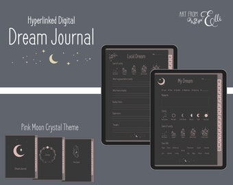 Digital Dream Journal: Lucid Dream Templates (GoodNotes, Notability) | Pink Moon Crystal