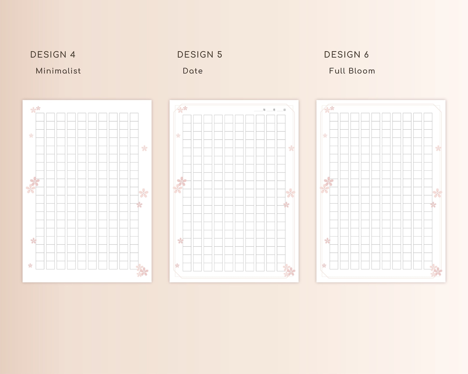 Japanese Writing Paper Printable Set - Practice Kanji, Hiragana ...