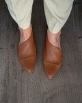 Leather Pointed Toe Loafers, Elegant Women's Mules product logo