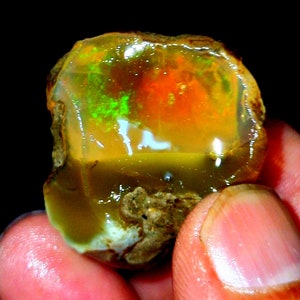 Opale grezzo, opale etiope grezzo, opale di cristallo grezzo, opale grande grezzo, opale di fuoco grezzo, opale naturale sciolto, opale di fuoco grezzo Welo, 55 carati